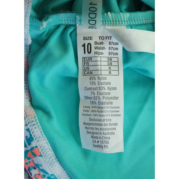 Seafolly Tankini Swim Top Size 6 DD Wrap Underwire - Picture 6 of 7